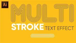 Multi Stroke Text Effect In Illustrator l Illustrator Tutorial l Hindi/Urdu