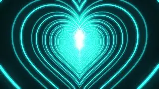 Neon Effect Love symbol with Arrow Black Screen Background, Neon Light Arrows Motion Background