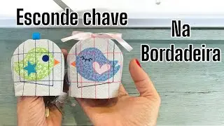 Como fazer esconde chaves na bordadeira. Matrizes grátis p/ membros do canal