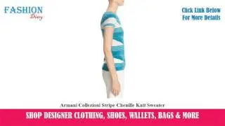 ★★★ Armani Collezioni Stripe Chenille Knit Sweater ★★★