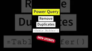 Power Query / Remove Duplicates
