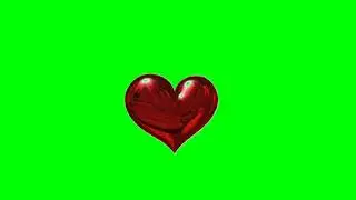 3D heart green screen video effect // green vfx
