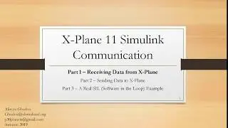 X-Plane 11 Simulink Real-Time UDP Communication - Receive Data From X-Plane