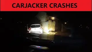 CARJACKER CRASHES AFTER CHASE