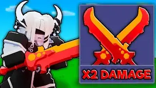 I Secretly Used A DOUBLE DAMAGE RAGEBLADE In Roblox Bedwars!