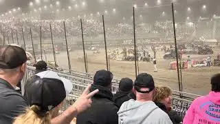 Tulsa Shootout Finish Christopher Bell vs Kyle Larson