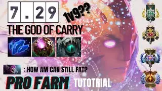 1v9 Anti-Mage Gameplay | 7.29 | How to solo Hard carry