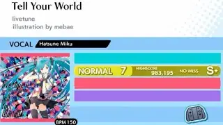 Tell Tour World (NO MISS) [Normal 7] - Groove Coaster