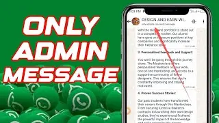 How to Set Admin-Only Messaging in WhatsApp Groups | Control Group Chats Easily!