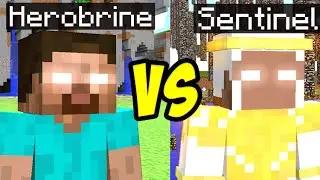 Herobrine vs Sentinel Herobrine in minecraft