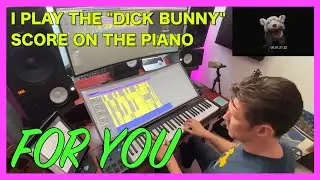Playing the score to a scene from "Dick Bunny" - turn on CAPTIONS to be brought thru the scene