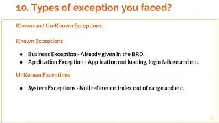RPA Interview Question 10: Types of exceptions faced and how you handle it ?