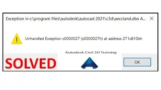 fix unhandled exeption at adrees in Autodesk  حل مشكلة