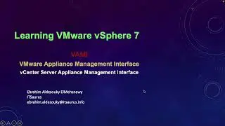 28 VAMI - vCenter Server Appliance Management Interface