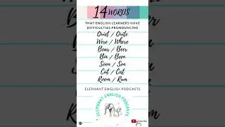SIMILAR WORDS with DIFFERENT MEANING in English / Similar words in English 