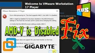 Fix - 'Error while powering on: This host supports AMD-V, but AMD-V is disabled' in VMware
