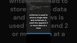 write in csv file using python #shorts #youtubeshorts #coding