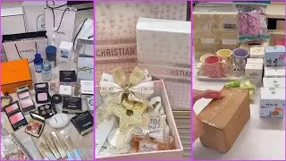 Luxury Makeup And Perfume Unboxing🎀 | Coffee Cabinet Organization And Unboxing✨