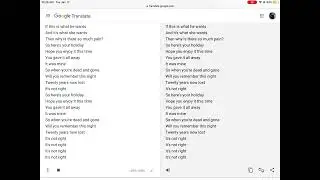 Google Translate sings Stay Together for the Kids by Blink 182