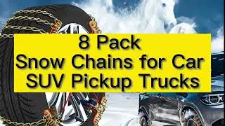 8 Pack Snow Chains for Car SUV Pickup Trucks