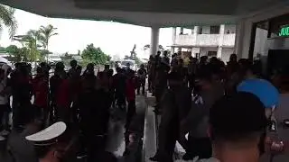 Terkait Covid-19, Mahasiswa GMNI Gunungsitoli Nias Orasi Di Kantor Bupati Nias