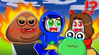 Saving POU & POULINA Baby DOU in Roblox!!