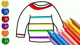 How to draw a winter jacket | Teach drawing step by step
