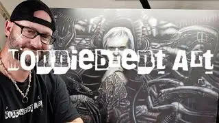 My H.R.giger Art Project (Part 5) Airbrushing tribute to Giger