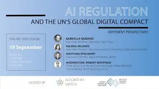 AI Regulation and the UN’s Global Digital Compact | online discussion | 19 September 2022