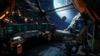 Deltacan Space Mining Facility. Sci-Fi Ambiance for Sleep, Study, Relaxation