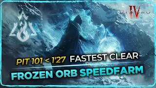 Diablo 4 | ❄️#1 Frozen Orb Sorc Speedrun Pit 101 - 1'27🔥⏱️
