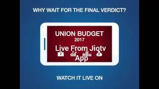 Live UnionBudget2017 Watch it LIVE on JioTV.