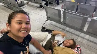 At airport waiting for our flight back to Davao 😊