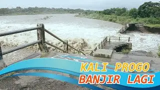 KALI PROGO BANJIR LAGI...DAM DAMAN JEMBATAN PROGO HANCUR...