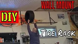 how to make a wall mount tire rack | recycled metal