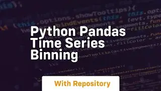 python pandas time series binning