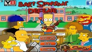 Симпсон Игра Барт обороняется от зомби Bart Simpsons Defense