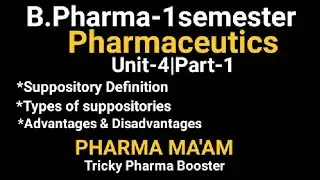 Suppositories|Types|Advantages|Disadvantages|Pharmaceutics|B.Pharm-1sem|Unit-4|Part-1#aktu #pharmacy
