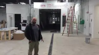 Zurn Trench Commercial Drain Installation Inside The New Adesa Auto Auction Building