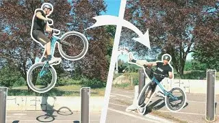 DEFI: SAUTER SUR CES POTEAUX AVEC MON VTT ! (je finis par terre...)