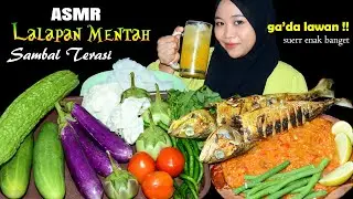 ASMR LALAPAN MENTAH IKAN GORENG SAMBAL TERASI