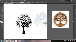 Laser Cut Tree Pendant - Place and Trace