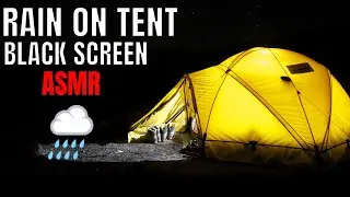 RAIN ON TENT ⛺️ (BLACK SCREEN) #10HOURS *ASMR*, Rain on Tent Sounds for Sleeping.