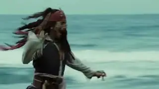 Matt Damon Chasing Captain Jack Sparrow