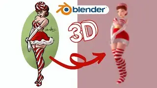 Making a Christmas 3D Avatar from My Own Drawing for VRChat in Blender