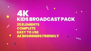 Kids And Teens Youtuber | After Effects Template | 4K Kids Broadcast Channel Package