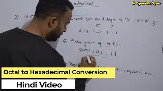 Octal to hexadecimal easy way | octal to hexadecimal easy way | how to convert octal to hexadecimal