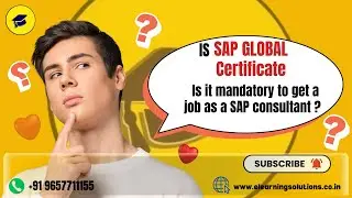 Is the SAP Global Certificate mandatory to get a job as an SAP consultant?