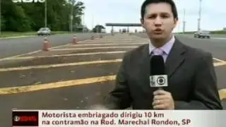 Motorista é preso por dirigir na contramão no interior de SP