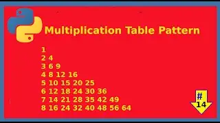 Multiplication table pattern in python | Python Pattern Series
